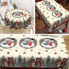 Christmas Snowman Tablecloth with Pine Tree Design - Durable Polyester Holiday Table Decor for Home, Parties - Universal Fit, Machine Made, Perfect for Christmas, Winter, New Year Celebrations - Pack of 1