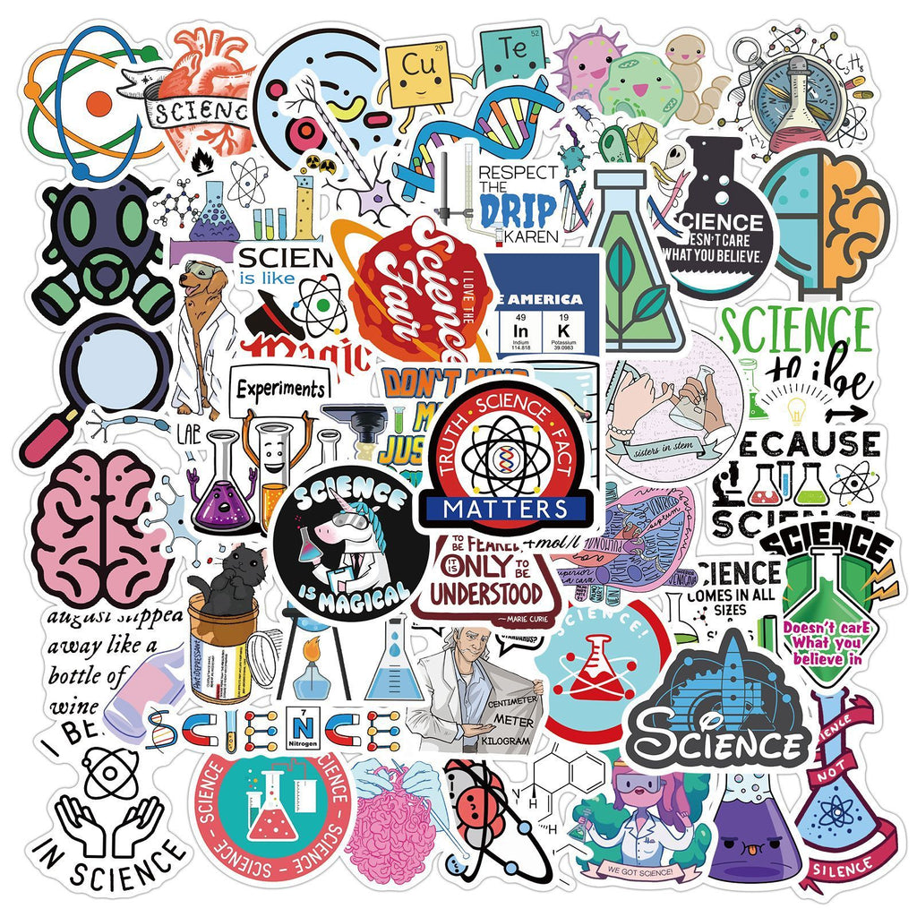 50 New Laboratory Physical Chemistry Graffiti Stickers Amazon Popular Luggage Guitar Waterproof DIY Stickers