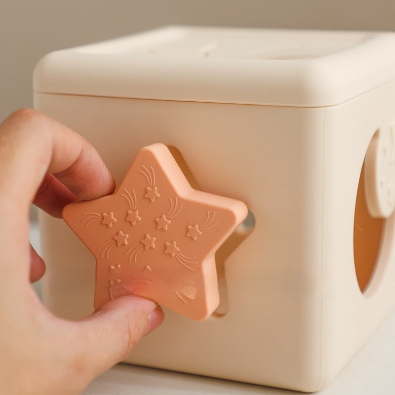 Baby Paper Toy Tear-proof Tissue Box Early Childhood Education Shape Matching Toy