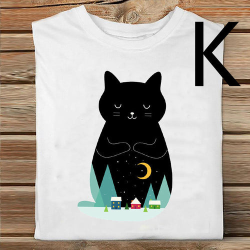 Women's Printed Casual Loose Round Neck T-shirt