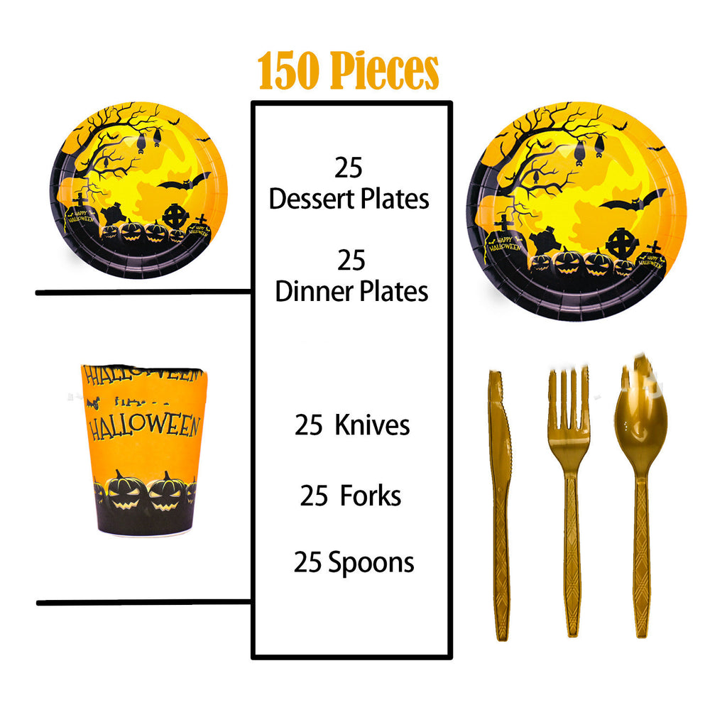 Amazon Halloween Party Tableware Paper Cups  Plates Paper Towels