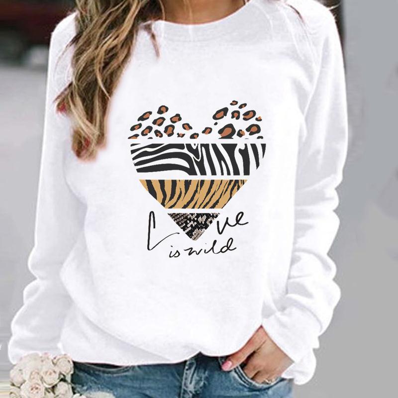 Women's Fashion Casual Round Neck Geometric Pattern Printed Sports Sweater