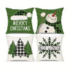 4pcs Set Ultra Soft Short Plush Christmas Pillow Covers, 18x18 Inch - Single-Sided Print, Zip Closure for Sofa & Car Decor (No Insert)