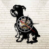 Dog vinyl record wall clock