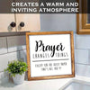 1pc Wooden Framed Words Wall Art Sign, Prayer Changes Things wooden hanging sign, Inspirational Decor with Unique Design, Farmhouse Style Home Room Decoration for Living Room, Bedroom, Office, Unique Gift, Halloween thanksgiving Christmas gifts