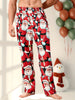 Men's Trendy Christmas Santa Claus Print Loose Pajama Trousers, Stylish All-match Pants, Comfy & Skin-friendly Daily Home Pants