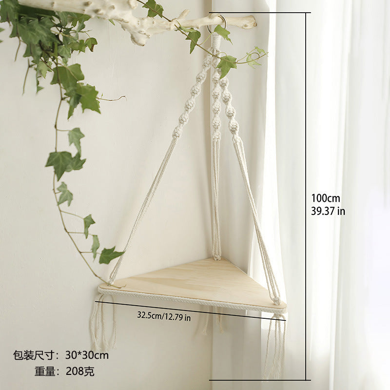 Bohemian Hand-woven Tassel Triangle Flower Pot Rack