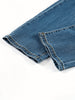 YIWEIDI High Waist Distressed Denim Jeans With Star Print, Stretchy And Comfortable, Four-Season Wear, Machine Washable