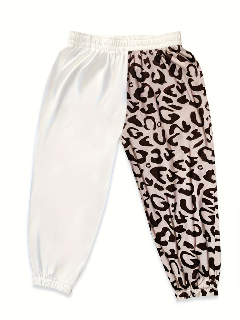 Elegant Plus Size Women's Joggers with 3D Floral Print - Casual Sporty Sweatpants, Stretch Fabric, Non-See-Through