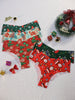 12pcs Women's Seamless Briefs - Breathable, Comfort Fit Mid-Rise Panties with Festive Christmas Prints, Nylon & Elastane Blend