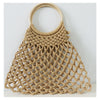 Straw bow crossbody woven bag