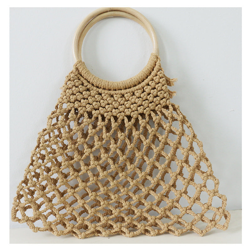 Straw bow crossbody woven bag
