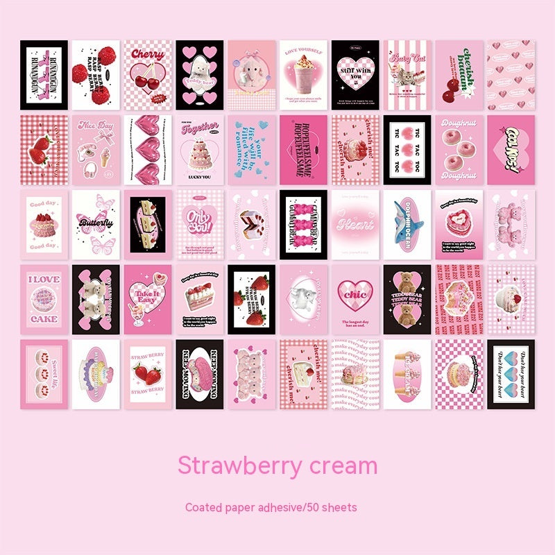 Sweet Escape Series American Retro Girl Journal Material Landscape Stickers