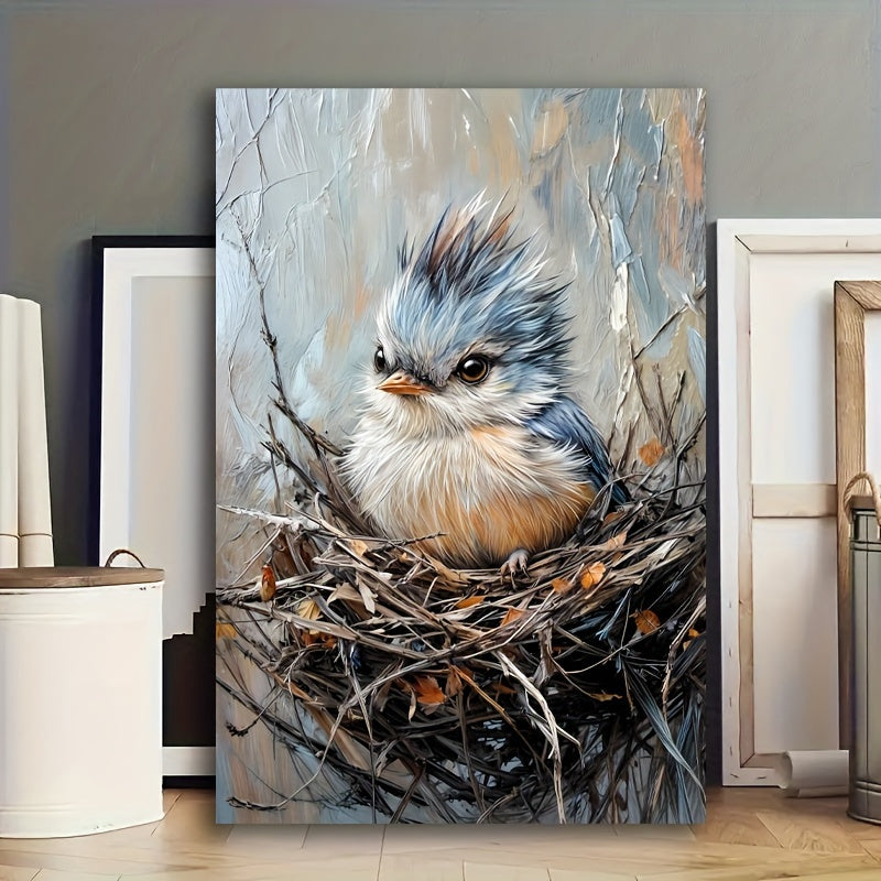 Birdie Wooden Framed Canvas Painting Wall Art Prints For Home Decoration, Living Room & Bedroom, Festival Party Decor, The Best Gifts, Ready To Hang