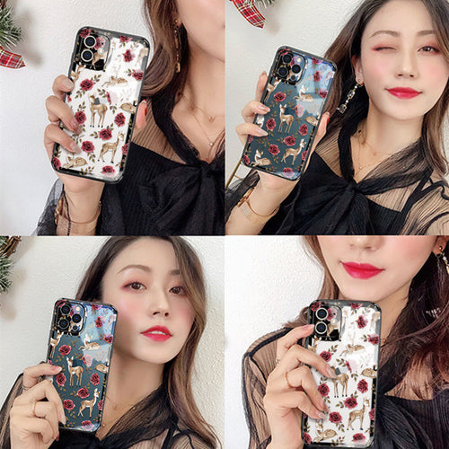 Compatible with Apple , Transparent Glass Full Drop Proof Ultra-thin Mobile Phone Case