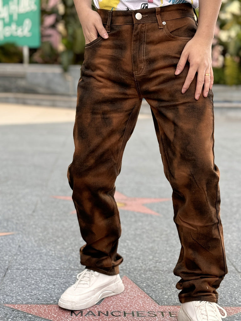 Men's Fashion Denim Pants with 3D Full Print Design, Street Style Straight-Leg Jeans, Suitable for All Seasons, Plus Size Jeans, American, Digital Printing, Special Choice