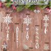 25pcs Crystal Christmas Tree Ornaments Set - Acrylic Snowflake & Icicle Drops, Clear Plastic Decorations for Holiday & New Year's Party