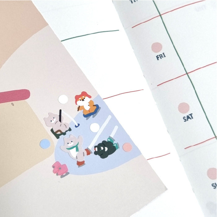 Snowman Gugu Card Handbook Journal Decorative Sticker