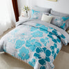 Davulos 7pcs Floral Comforter Set - Hypoallergenic Microfiber Cover, Plush Polyester Fill, Machine Washable, Stain-Resistant, All-Season Bedding, Queen/King Size