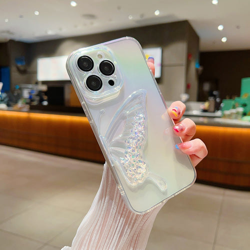 Quicksand Color Plating Meng Die Phone Case