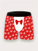 4pcs Men's Christmas Boxer Briefs - Festive Santa, Snowman & Gingerbread Print | Comfortable, Stretchy & Breathable | Perfect Holiday Gift