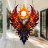 Vibrant 8.7" x 11.8" Sun Phoenix Acrylic Wall Art - Stunning Surreal Fantasy Decor for Living Room, Bedroom, Office & More with Unique Design and Colorful Patterns - Perfect Birthday Gift for Best Friends and Family Members