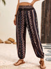 Trendy Tribal Print Jogger Pants - Comfortable Button Detail, Boho Loose Fit for Spring & Summer - Womens Fashion Essential