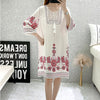 Cotton Silk Floral Dress Vintage Women's Clothing