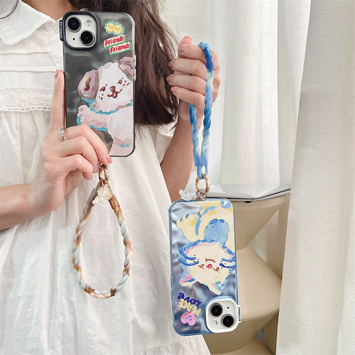 Short Mobile Phone Lanyard Luminous Bear Pendant Clip Anti-lost Wrist Strap Ornaments Universal Phone Pendant Portable Women