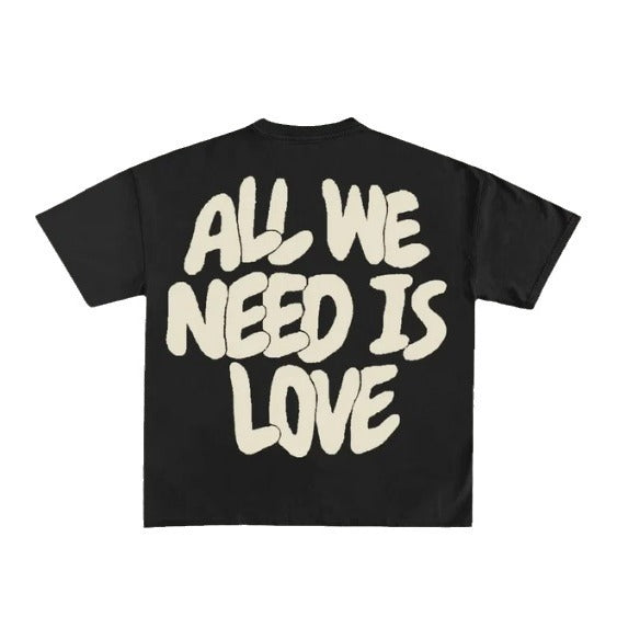 Hip Hop Pattern Printed T-shirt Large Profile Gothic Top