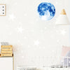 5pcs Glow-in-the-Dark Wall Decals - Luminous Moon, Stars & Dots Stickers for Bedroom and Living Room Ceiling Decor, Fluorescent Green, Self-Adhesive