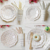 Octagonal Hot Stamping Silver Rose Gold Paper Party Tableware