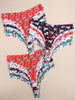 21pcs Seamless Christmas Print Thongs for Women - Soft, Breathable Low-Rise Panties with Scallop Trim