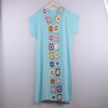 Hook Flower Stitching Irregular Slit Sun Protection Beach V-neck Dress