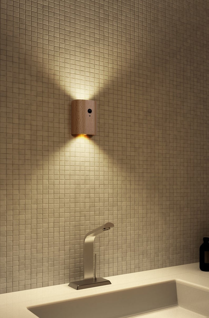 Solid Wood Pattern Linkage Human Body Induction LED Light