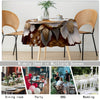 Versatile Floral & Plant Design Round Tablecloth - Stain & Waterproof, Perfect for Parties, Home Kitchens, and Outdoor Events