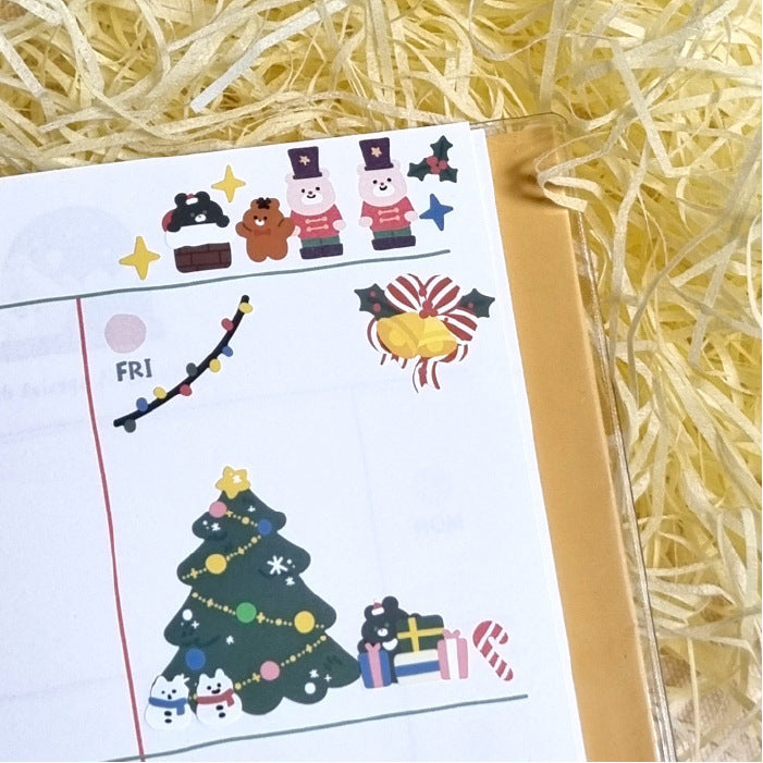 Snowman Gugu Card Handbook Journal Decorative Sticker