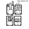 Cactus Metal Art Silhouette Decorative Painting Home