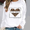 Women's Fashion Casual Round Neck Geometric Pattern Printed Sports Sweater