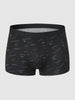 10 Pcs Men's Trendy Letter Print Boxer Briefs - Stylish, Comfy, Quick-Drying, Multi-Color Underwear Set for Everyday Wear