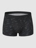 10 Pcs Men's Trendy Letter Print Boxer Briefs - Stylish, Comfy, Quick-Drying, Multi-Color Underwear Set for Everyday Wear