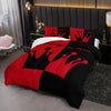 3Pcs Black And Red Crown Queen And King Comforter Set, Mr Mrs Comforter Set For Adults Couple Men Women, Valentine's Day Wedding Gifts, His And Hers Quilt Set 2 Pillowcases Bedroom Decor