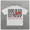 Hip Hop Pattern Printed T-shirt Large Profile Gothic Top