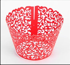 Cupcakes With Paper Cutouts Around The Edge Of The Cake Cups