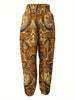 Trendy Tribal Print Jogger Pants - Comfortable Button Detail, Boho Loose Fit for Spring & Summer - Womens Fashion Essential