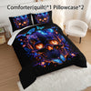 3-piece Skull And Butterfly Print Comforter Set, Fashionable Design, Super Soft Polyester, Gentle On The Skin, Plush And Comfortable, 1 Comforter And 2 Pillowcases, Comforter Insert Not Included, Perfect For Bedroom And Guest Room Decoration.