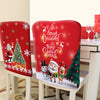 Christmas Table And Chair Cover Cartoon Decorative Printing Christmas Chair Cover Seat Cover