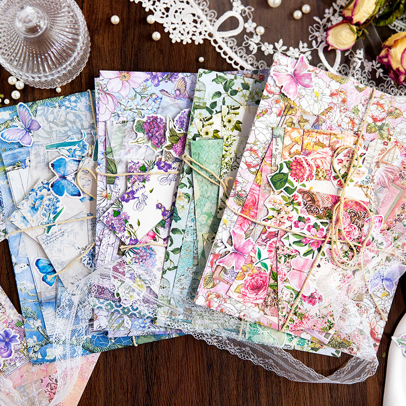 Butterfly And Plant Journal Decorative Source Material 50 Pieces