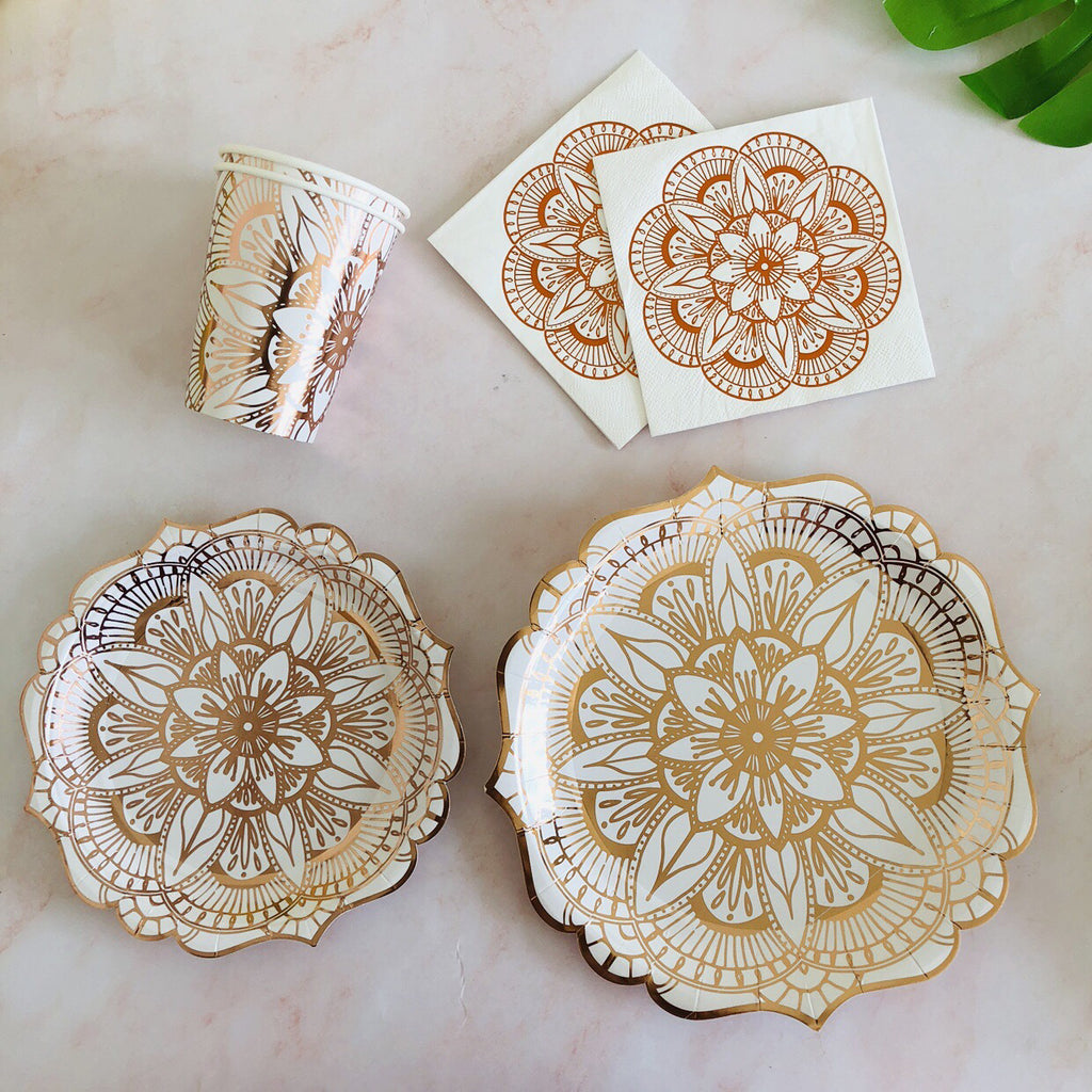 New Rainbow Round Flat Plate Disposable Party Paper Tableware Birthday Party Party Picnic Plate