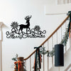 Merry Christmas Reindeer Metal Wall Art - Festive Holiday Decor for Living Room & Bedroom, Perfect Gift for Her